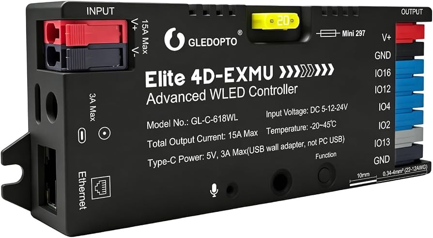 Illustratiivne tootepilt: Gledopto Elite 4D-EXMU WLED LED-kontroller