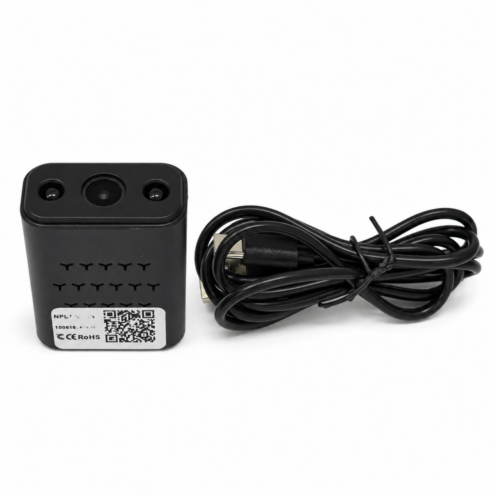 Mini-WiFi turvakaamera O-KAM Pro rakendusega — AI-töötlusega illustratiivne pilt
